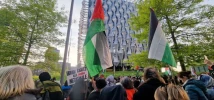 تظاهرات انگلیسی ها حامی فلسطین در مقابل سفارت آمریکا در لندن 3