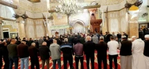 تصاویر نمازگزاران فلسطینی در نماز صبح امروز یکشنبه مسجد مبارک الاقصی 6