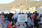 تصاویری از تجمع  اعلام حمایت از غزه و اسرای فلسطینی و محکومیت جنایات رژیم صهیونیستی در شهر المضیق در مغرب  2