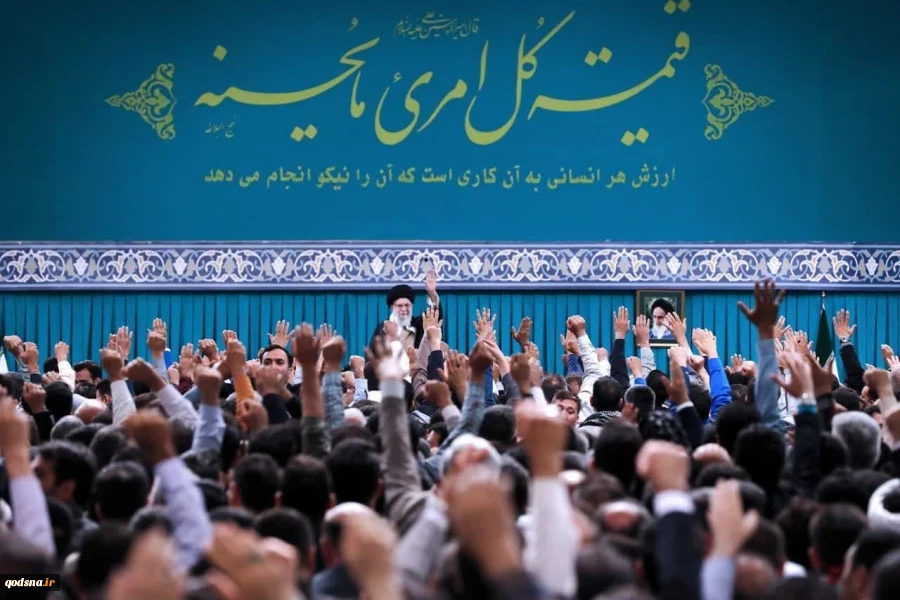 IR Leader in a meeting with a group of workers:

The Whole world must stand against Zionist regime’s crime