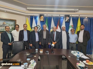 بازدید ژنرال بازنشسته تونسی و مدیر شبکه رادیویی وی وان تونس از جمعیت دفاع از ملت فلسطین