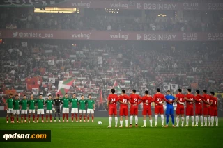 پرچم‌ فلسطین در ورزشگاه اسپانیا برافراشته شد