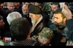 حضور رهبر معظم انقلاب اسلامی در مراسم تشییع پیکر شهید ححجی