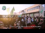 رژه نظامی گردان‌های قسام پس از پیروزی در عملیات «سیف القدس» در نوار غزه