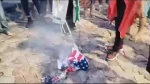 سوزانده شدن پرچم آمریکا در برزیل در اعلام همبستگی با نوار غزه