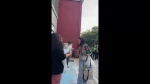 تظاهرات حامیان ملت فلسطین در کره جنوبی برای تاکید بر آزادی فلسطین و توقف جنگ علیه نوار غزه