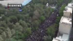 مشاهد جوية للحشود الضخمة بتشييع الشهيد إسماعيل هنية في طهران