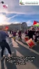 تظاهرات کنندگان در لیون فرانسه با رژه پرچم فلسطین در همبستگی با فلسطینی‌ها راهپیمایی کردند