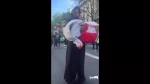اعتراض نمادین فرانسوی ها به نسل کشی و کشتار صهیونیست ها در غزه