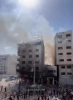 بمباران یک ساختمان مسکونی در غزه